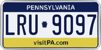 PA license plate LRU9097