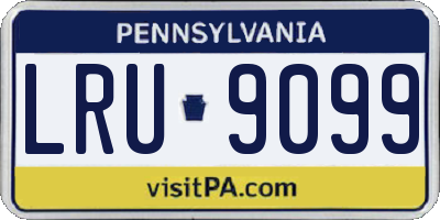 PA license plate LRU9099