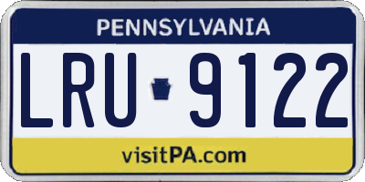 PA license plate LRU9122
