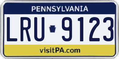 PA license plate LRU9123