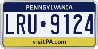 PA license plate LRU9124