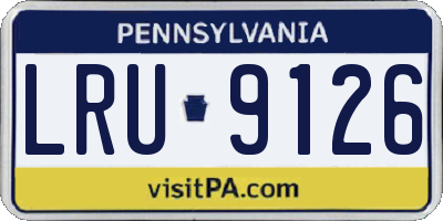 PA license plate LRU9126