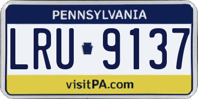 PA license plate LRU9137