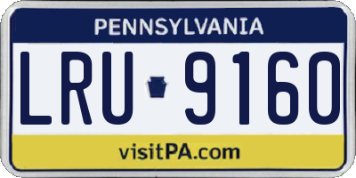 PA license plate LRU9160