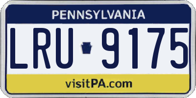 PA license plate LRU9175