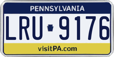 PA license plate LRU9176