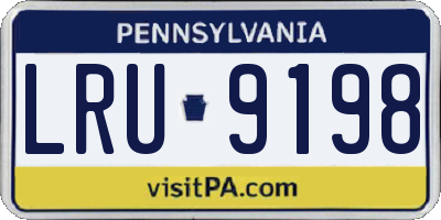 PA license plate LRU9198