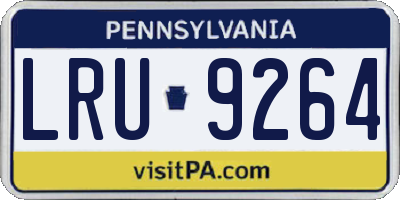 PA license plate LRU9264