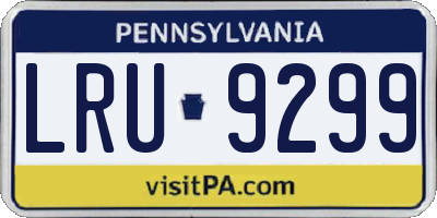 PA license plate LRU9299