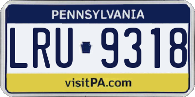 PA license plate LRU9318