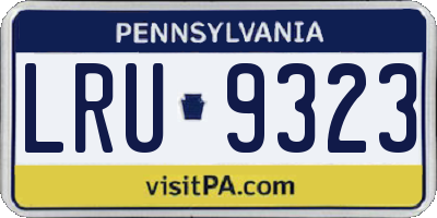 PA license plate LRU9323