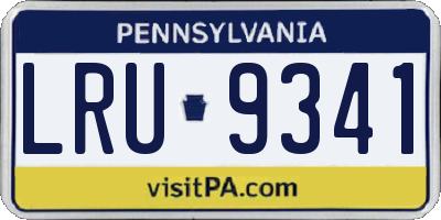 PA license plate LRU9341