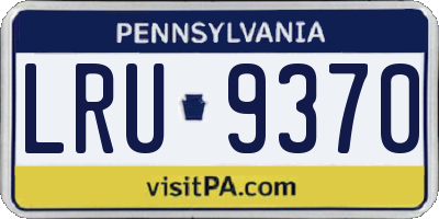 PA license plate LRU9370