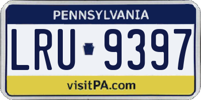 PA license plate LRU9397