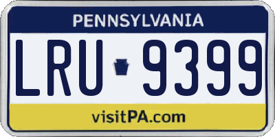 PA license plate LRU9399