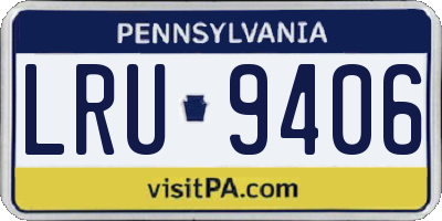 PA license plate LRU9406