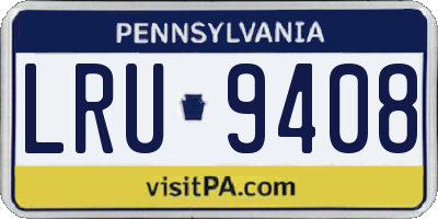 PA license plate LRU9408