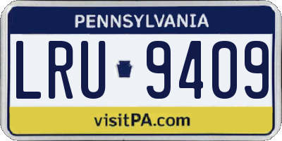 PA license plate LRU9409