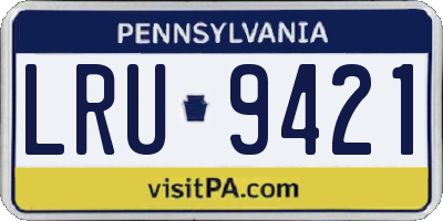 PA license plate LRU9421