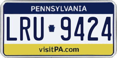PA license plate LRU9424