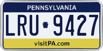 PA license plate LRU9427