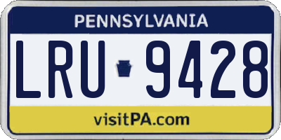 PA license plate LRU9428