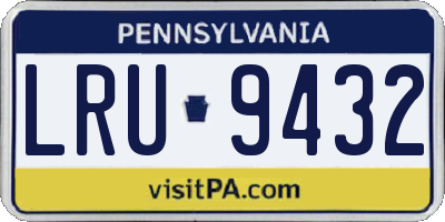 PA license plate LRU9432