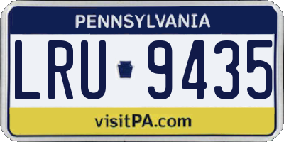 PA license plate LRU9435