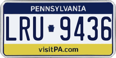 PA license plate LRU9436