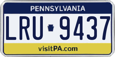 PA license plate LRU9437