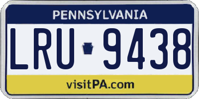 PA license plate LRU9438