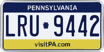 PA license plate LRU9442