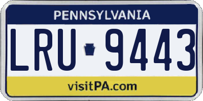 PA license plate LRU9443