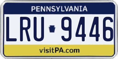 PA license plate LRU9446
