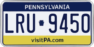 PA license plate LRU9450
