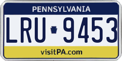 PA license plate LRU9453
