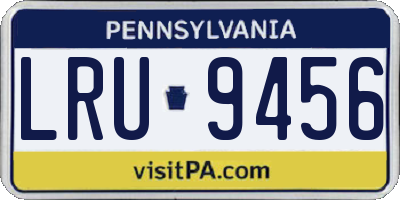 PA license plate LRU9456