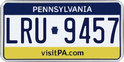 PA license plate LRU9457