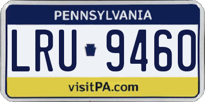 PA license plate LRU9460