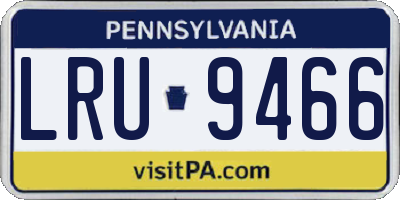 PA license plate LRU9466