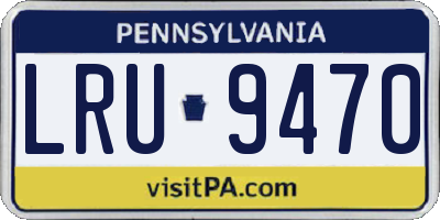PA license plate LRU9470