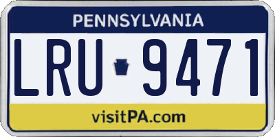 PA license plate LRU9471