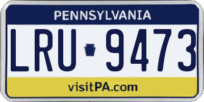 PA license plate LRU9473