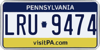 PA license plate LRU9474