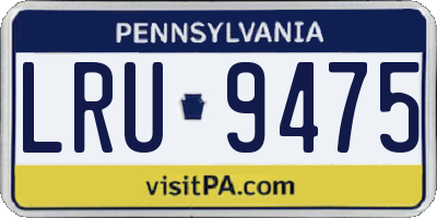 PA license plate LRU9475