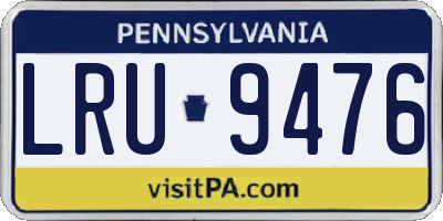 PA license plate LRU9476