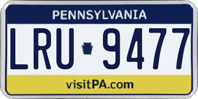 PA license plate LRU9477