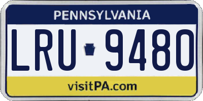 PA license plate LRU9480
