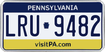 PA license plate LRU9482