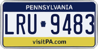 PA license plate LRU9483